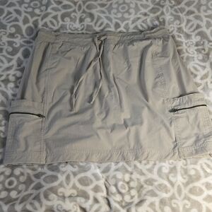 Tan Skort  with Adjustable Drawstring
